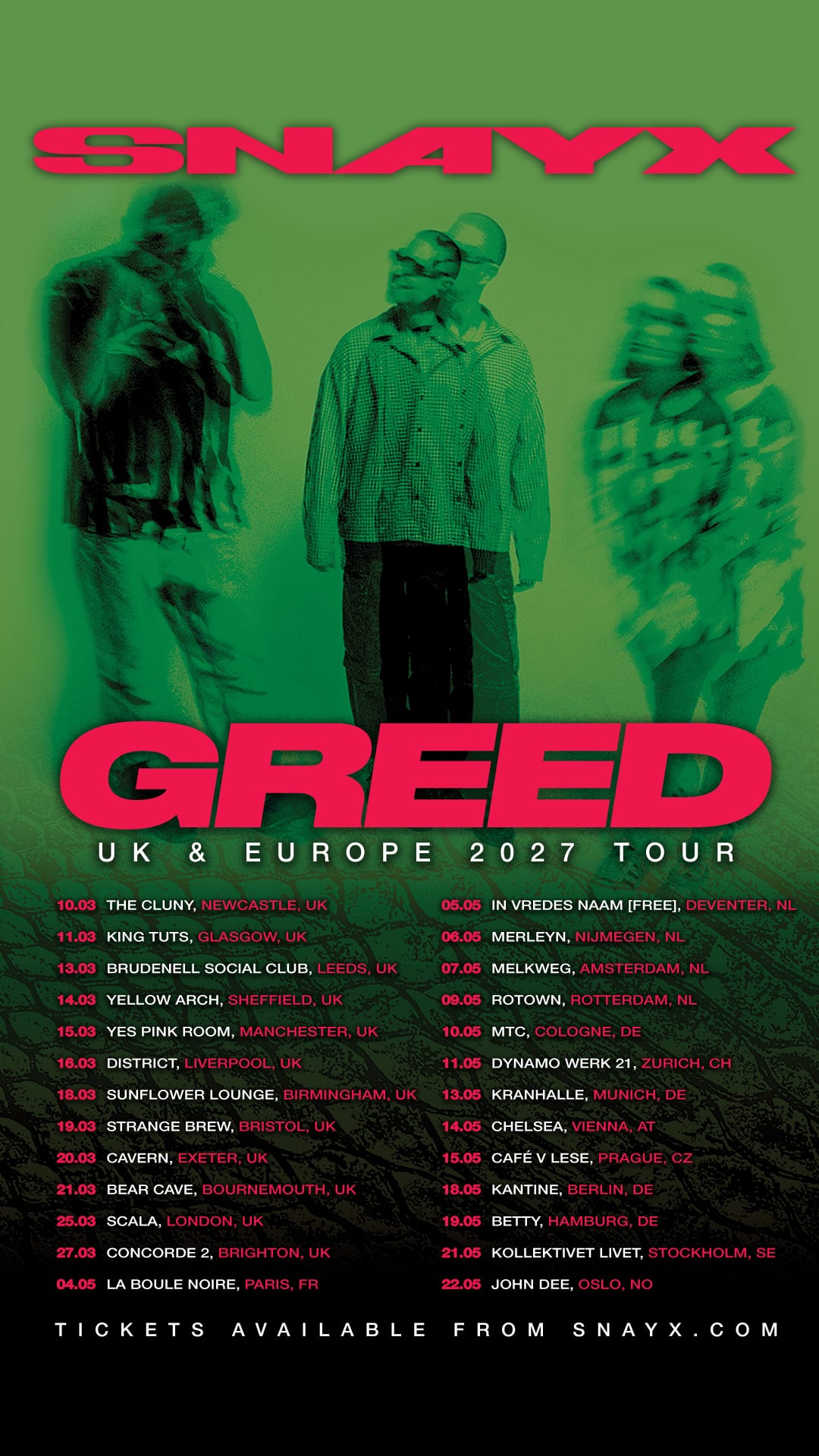 UK and EU Tour Poster